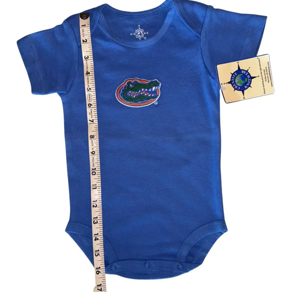 Unisex Florida Gators Bodysuit 100% Cotton by Creative‎ Knitwear